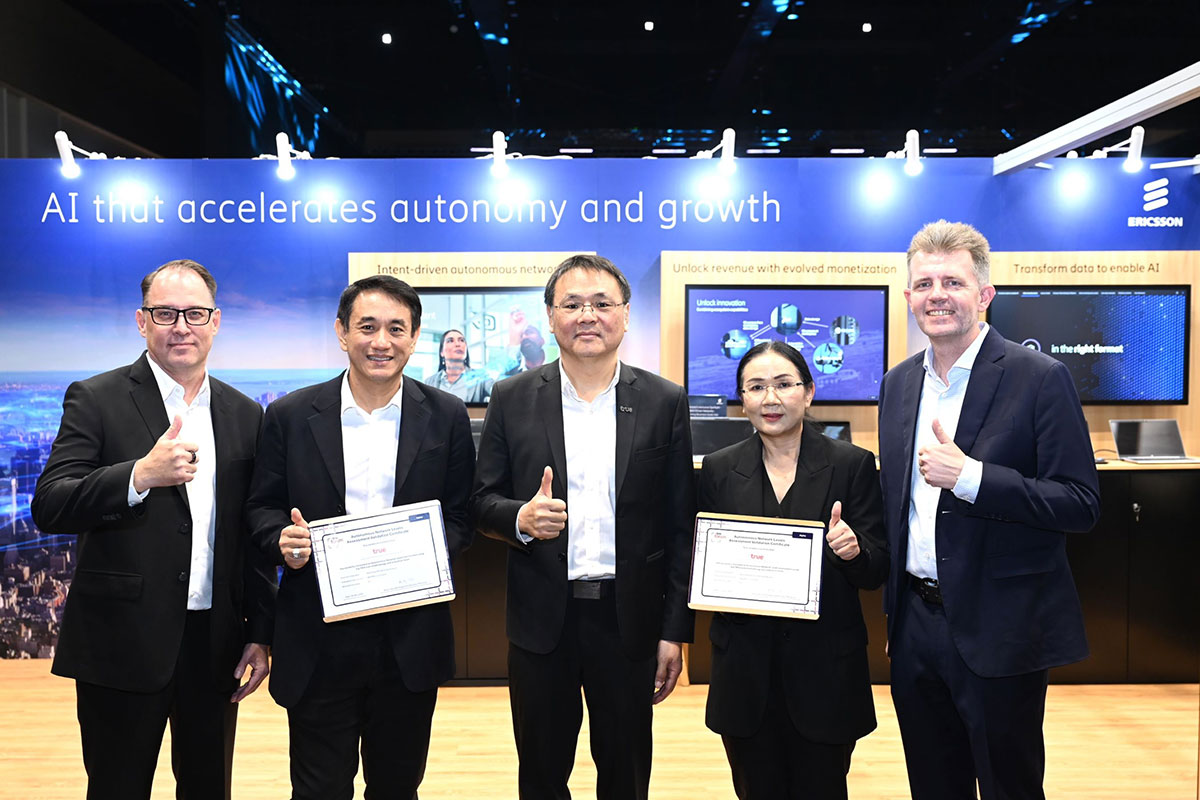 ทรู คอร์ปอเรชั่น และอีริคสันร่วมคว้ามาตรฐาน Level 4 Autonomy ด้านการรับประกันบริการเครือข่าย 5G